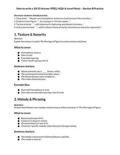 How to answer a 10 mark exam question (AQA A Level Music)