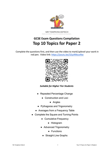 GCSE Maths 2026 - Top 10 Topics for Paper 2 - AQA Higher