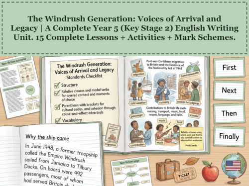 The Windrush Generation: Voices of Arrival and Legacy | Year 5 English Unit | 15 Complete Lessons