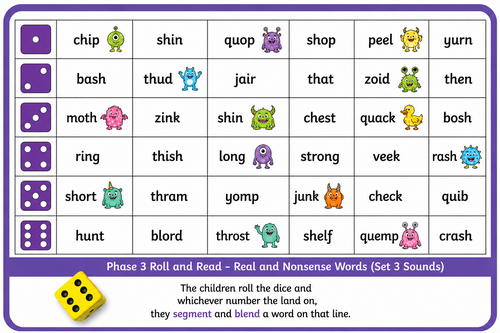 Phonics roll and read