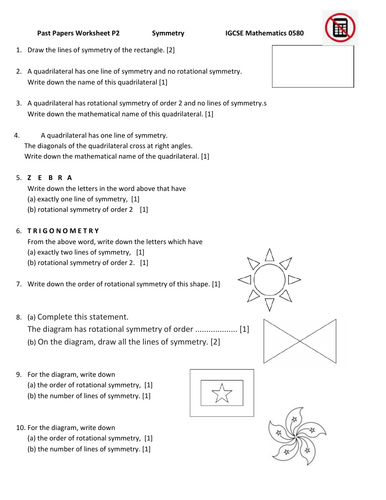 IGCSE Math 0580 Polygon, Angle Properties, Symmetry