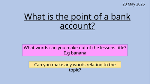 Bank Accounts