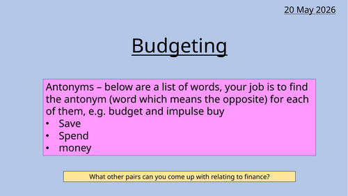 Budgeting