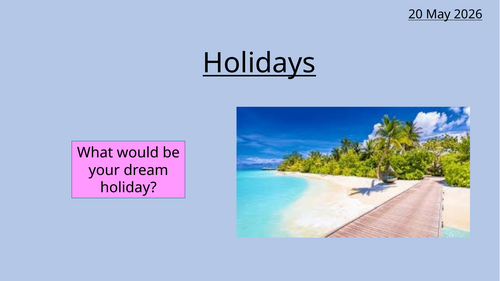 Booking a holiday