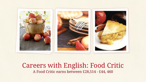CAREERS with ENGLISH - Food Critic