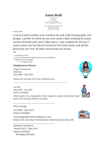 Writing a CV