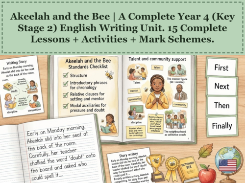 Akeelah and the Bee | Year 4 English Unit | 15 Complete Lessons + Resources + Mark Scheme