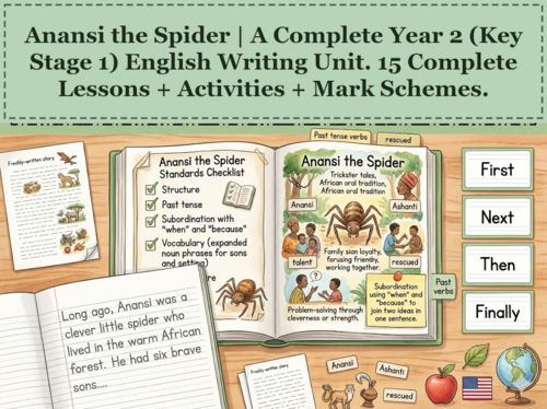 Anansi the Spider Brings Stories to the World | Year 3 English Unit | 15 Complete Lessons