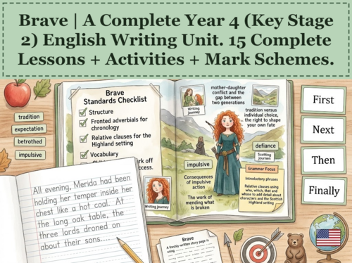Brave | Year 4 English Unit | 15 Complete Lessons + Resources + Mark Scheme
