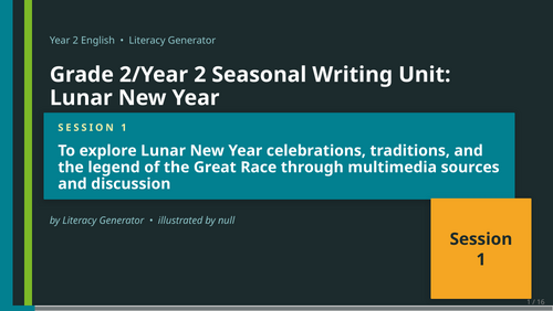 Lunar New Year: Celebrations and Traditions | Year 1 English Unit | 15 Complete Lessons + Resource