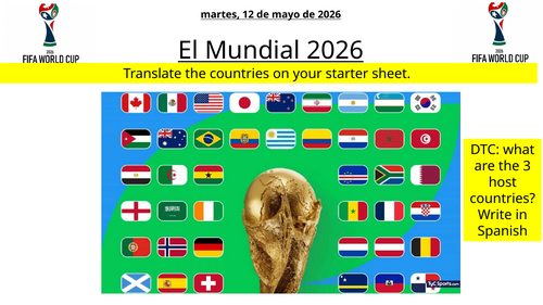 Ks3 2026 world cup Spanish