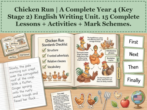 Chicken Run | Year 4 English Unit | 15 Complete Lessons + Resources + Mark Scheme