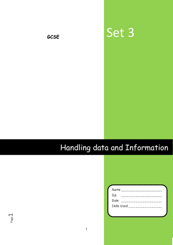 Handling data and Information
