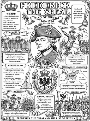 Frederick the Great coloring poster