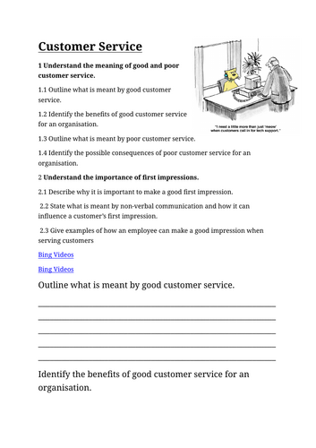 NOCN Horticulture Level 1 Customer services