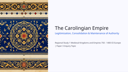 IB DP History Paper 3 Europe: Carolingian Empire Legitimization