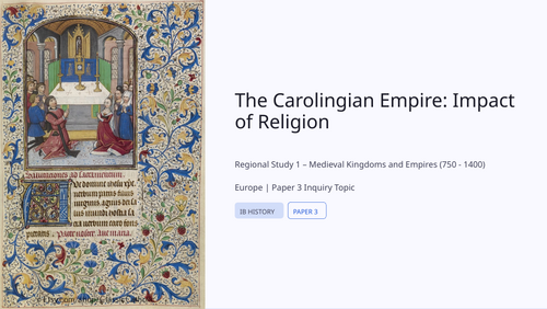 IB DP History Paper 3: Carolingian Empire & Religion