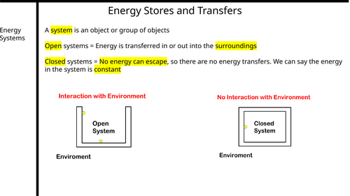 AQA GCSE Physics : Topic 1 Energy Summary Notes
