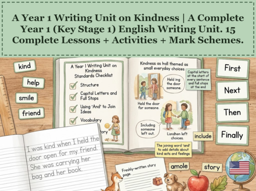 A Year 1 Writing Unit on Kindness | Year 1 English Unit | 15 Complete Lessons + Resources