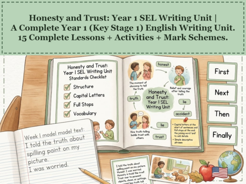 Honesty and Trust: Writing Unit | Year 1 English Unit | 15 Complete Lessons + Resources