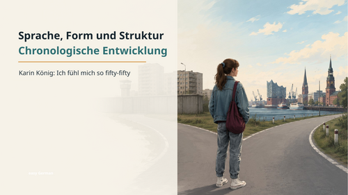 Ich fühl mich so fifty-fifty – Karin König – Language, Form and Structure: