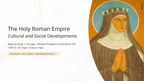IB History Paper 3 Europe - Holy Roman Empire | Cultural & Social Developments
