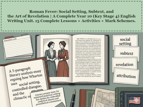 Roman Fever: Social Setting, Subtext, and the Art of Revelation | Year 10 English Unit | 15 Lessons