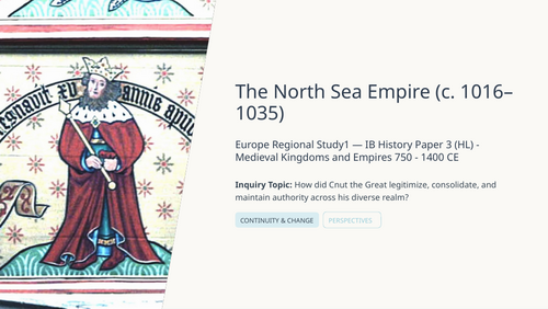 IB History Paper 3 Europe - North Sea Empire - Legitimacy & Authority Maintenance 1016–1035