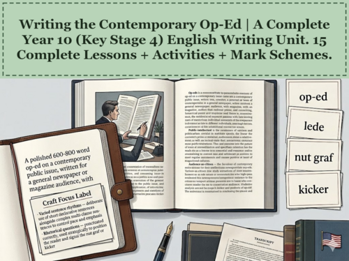 Writing the Contemporary Op-Ed | Year 10 English Unit | 15 Complete Lessons + Resources