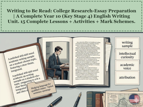 Writing to Be Read: College Research-Essay Preparation | Year 10 English Unit | 15 Complete Lessons