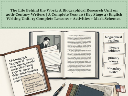 The Life Behind the Work: A Biographical Research Unit on 20th-Century Writers | Year 10 English