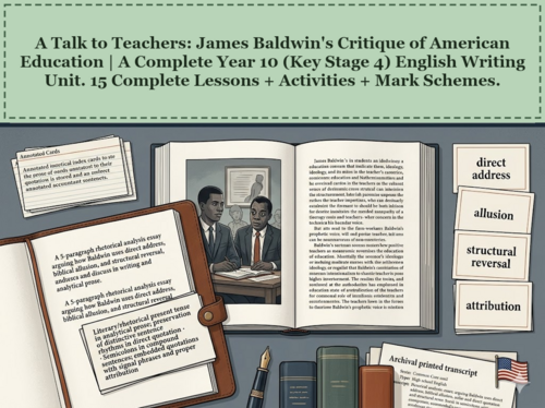 A Talk to Teachers: James Baldwin's Critique of American Education | Year 10 English Unit