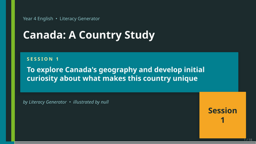 Canada: A Country Study | Year 4 English Unit | 15 Complete Lessons + Resources + Mark Scheme