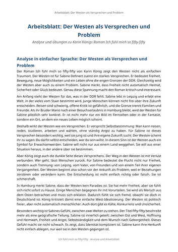 Ich fühl mich so fifty-fifty – Karin König – The West as Promise and Problem