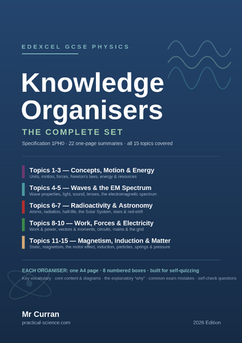 Edexcel GCSE Physics — Knowledge Organisers