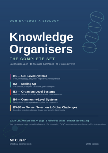 OCR Gateway A Biology — Knowledge Organisers