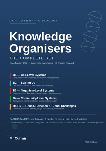 OCR Gateway A Biology — Knowledge Organisers