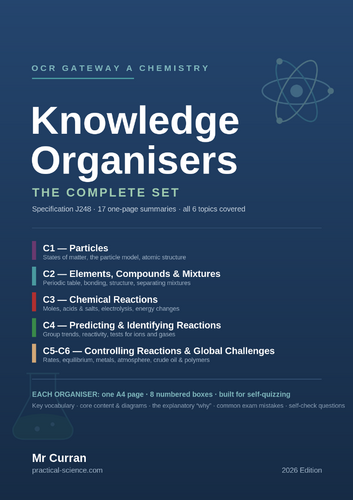 OCR Gateway A Chemistry — Knowledge Organisers