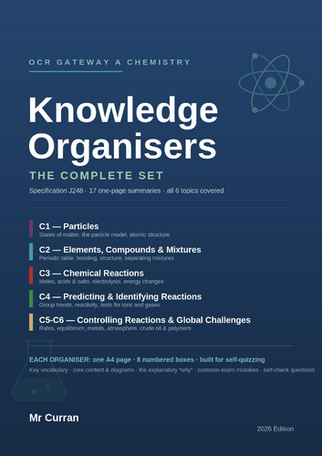 OCR Gateway A Chemistry — Knowledge Organisers