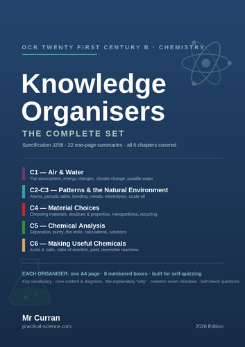 OCR 21st Century B Chemistry — Knowledge Organisers
