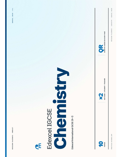 IGCSE Chemistry Edexcel 9-1 Revision Placemat Booklet | Active Recall + Model Answers