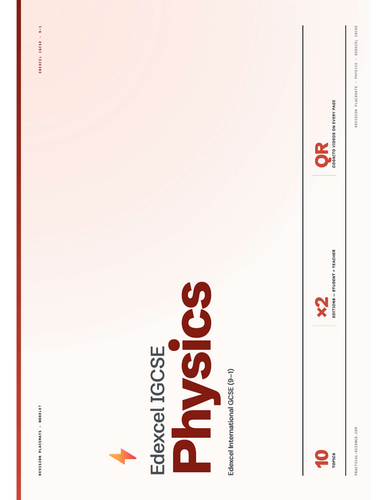 IGCSE Physics Edexcel 9-1 Revision Placemat Booklet | Active Recall + Model Answers
