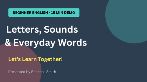 Beginner English: Short Vowel Sounds & Words