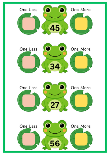 Frog Themed One More One Less (Numbers to 50)