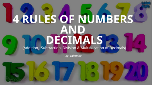 4 Rules of numbers & decimals