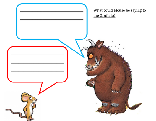 Gruffalo Characters Speech bubbles