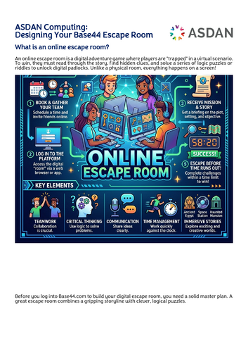 ASDAN Computing - Design an Online Escape Room