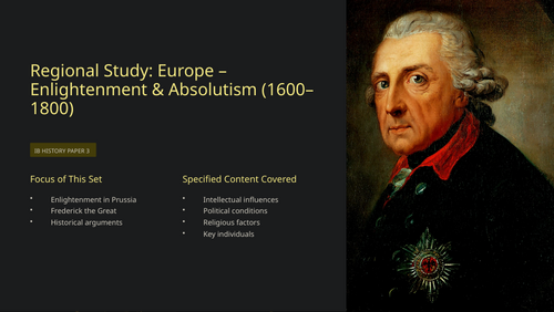 IB DP History Paper 3: Frederick the Great Prussia | Emergence of Enlightenment