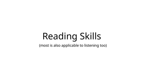 GCSE German 2026 Reading Skills Revision Presentation