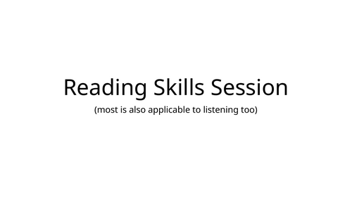 GCSE French 2024 Reading Skills Revision Presentation